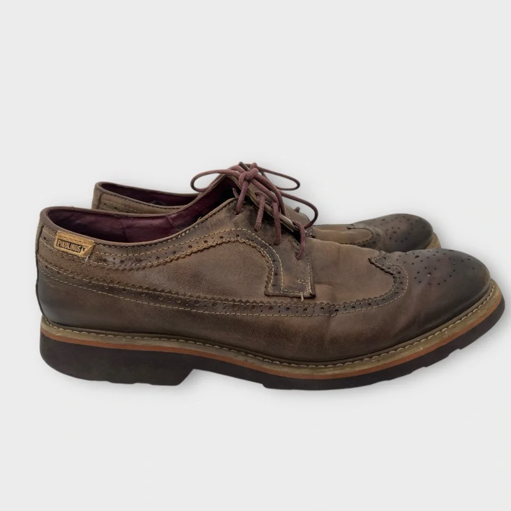 PIKOLINOS Men's Leather‎ Oxfords Gray & Brown Two Pair Men’s Euro 44 US 10